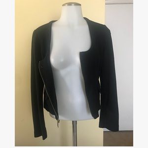 Express black zipper blazer